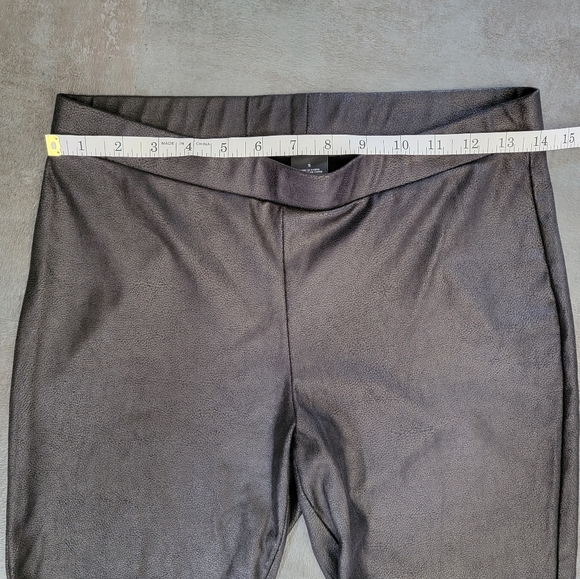 Trouvé Faux Leather Classic Black Caviar Pull On Leggings, Women's Size Small - Picture 5 of 12